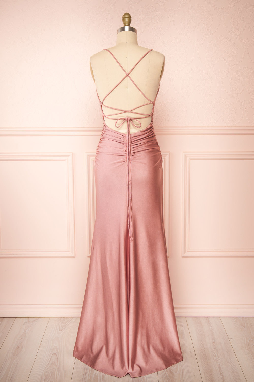 Stretch Satin V-Neck Sleeveless Bridesmaid Dress| Plus Size | 60+ Colors