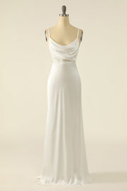 Stretch Satin Cowl Neck Sleeveless Bridesmaid Dress| Plus Size | 60+ Colors