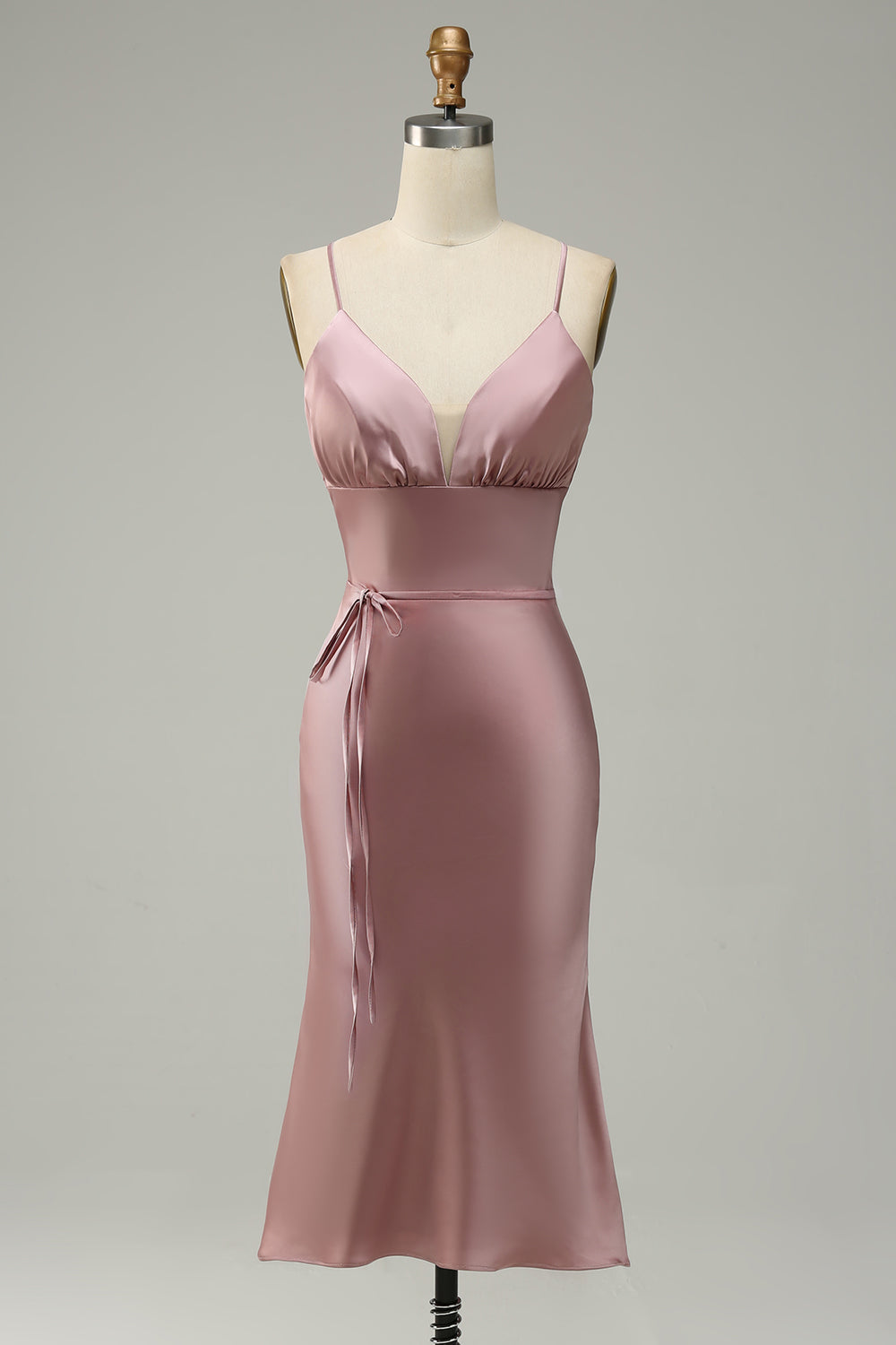 Stretch Satin Cowl Neck Sleeveless Bridesmaid Dress| Plus Size | 60+ Colors