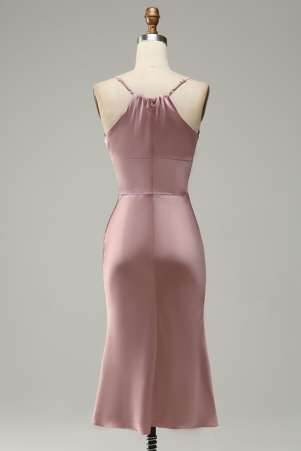 Stretch Satin Cowl Neck Sleeveless Bridesmaid Dress| Plus Size | 60+ Colors