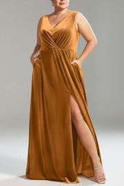 Stretch Satin Sweetheart Sleeveless Bridesmaid Dress| Plus Size | 60+ Colors