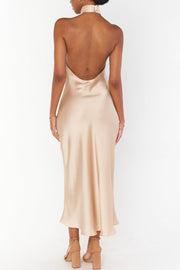 Stretch Satin V-Neck Sleeveless Bridesmaid Dress| Plus Size | 60+ Colors