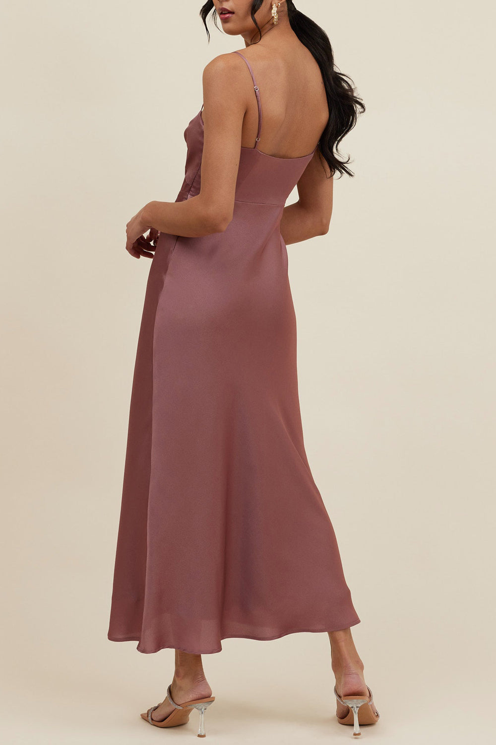 Stretch Satin Jewel Neck Sleeveless Bridesmaid Dress| Plus Size | 60+ Colors
