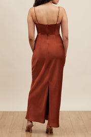 Stretch Satin Jewel Neck Sleeveless Bridesmaid Dress| Plus Size | 60+ Colors