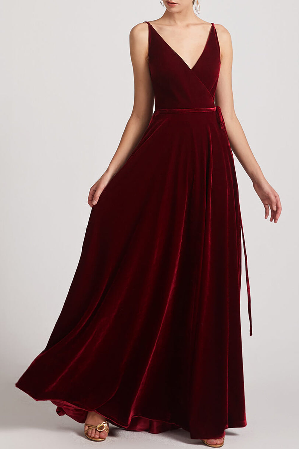 Velvet Boat Neck Long Sleeves Bridesmaid Dress| Plus Size | 60+ Colors