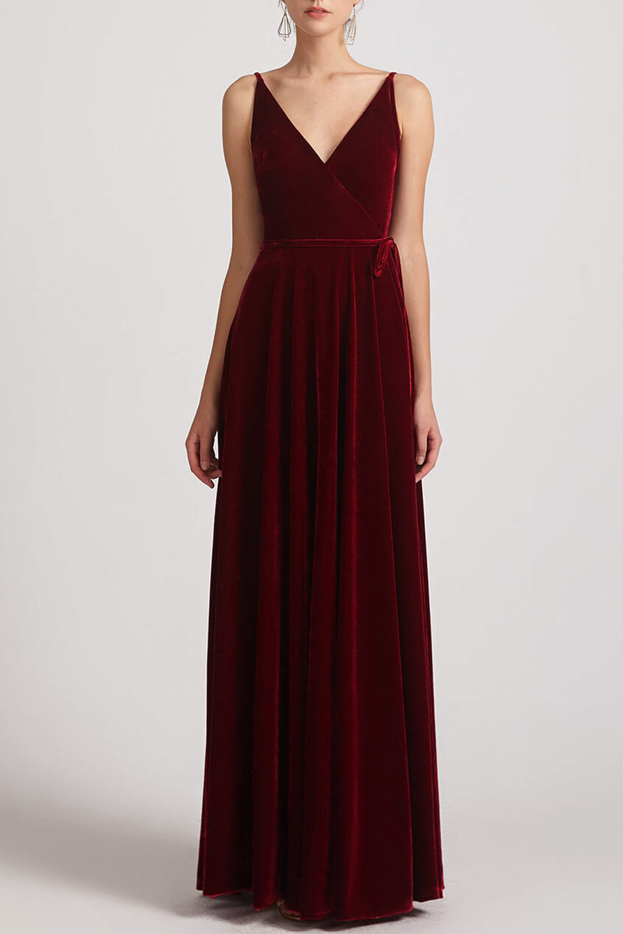 Velvet Boat Neck Long Sleeves Bridesmaid Dress| Plus Size | 60+ Colors