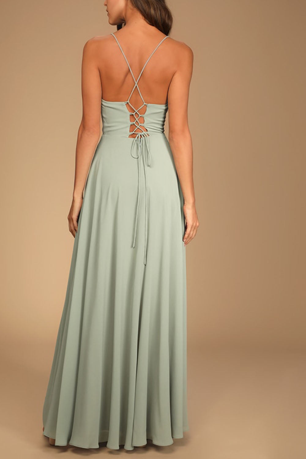 Stretch Satin V-Neck Sleeveless Bridesmaid Dress| Plus Size | 60+ Colors