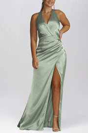 Stretch Satin One Shoulder Sleeveless Bridesmaid Dress| Plus Size | 60+ Colors