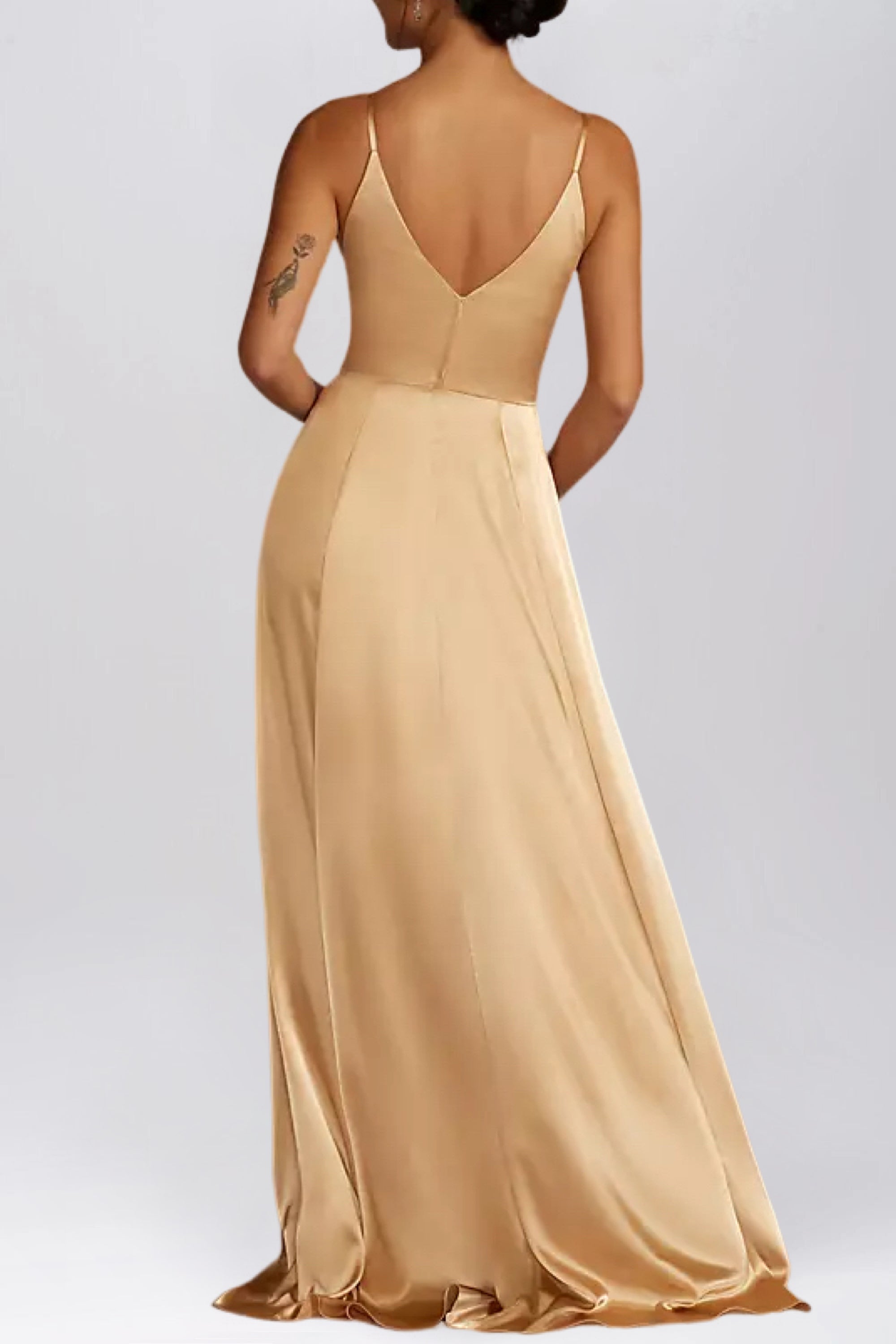 Stretch Satin One Shoulder Sleeveless Bridesmaid Dress| Plus Size | 60+ Colors