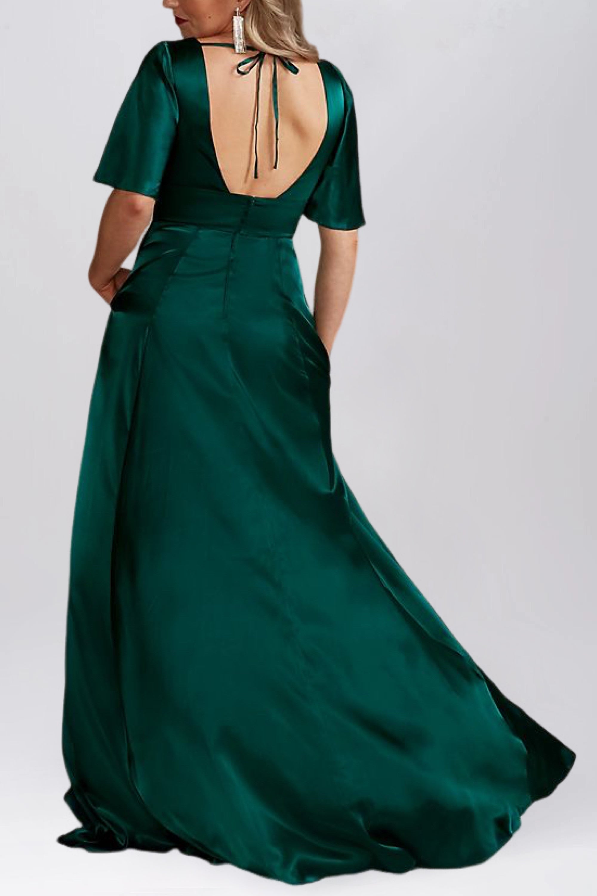 Stretch Satin One Shoulder Sleeveless Bridesmaid Dress| Plus Size | 60+ Colors