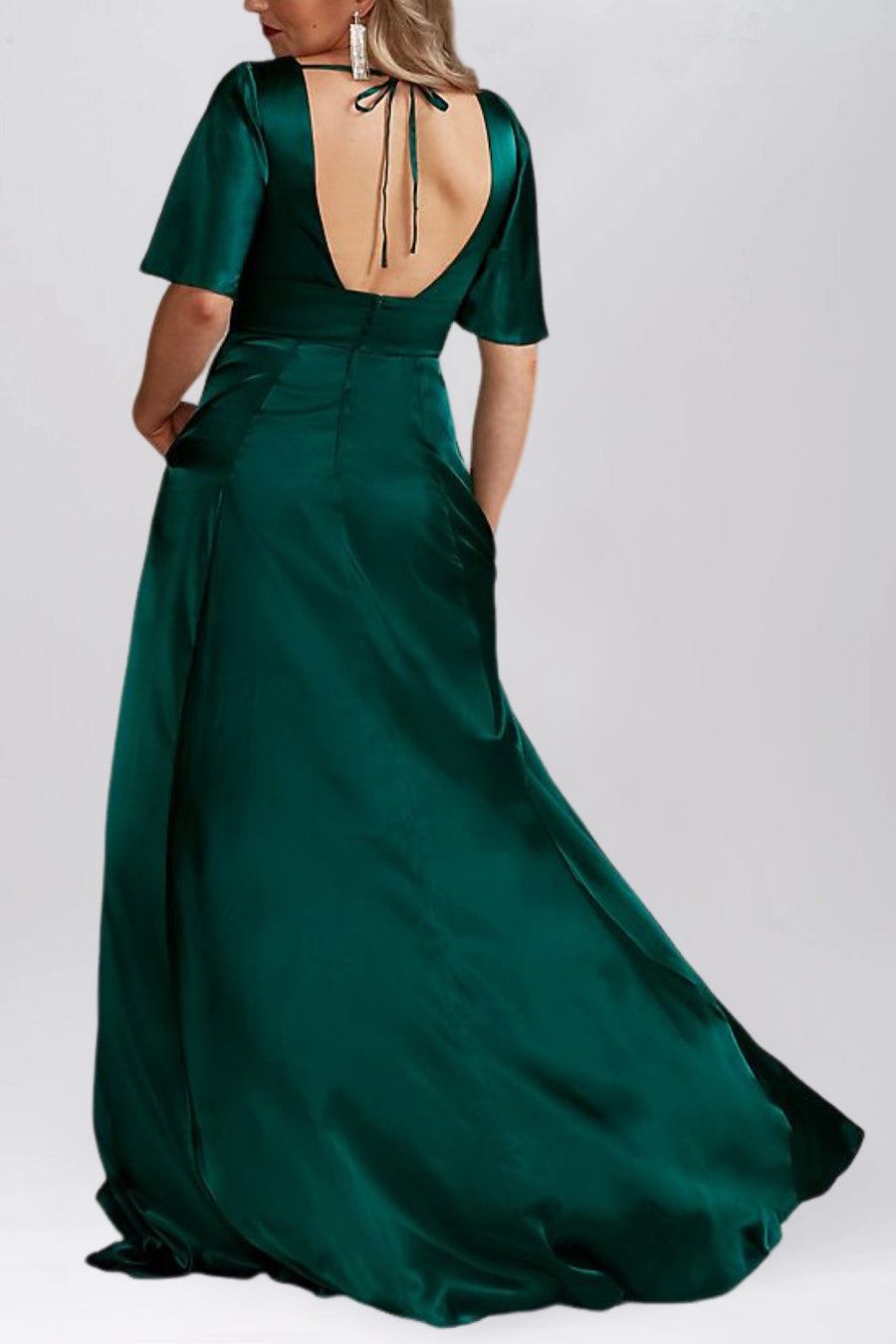 Stretch Satin One Shoulder Sleeveless Bridesmaid Dress| Plus Size | 60+ Colors