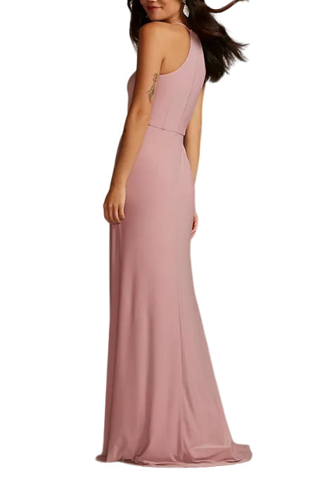 Chiffon V-Neck Sleeveless Bridesmaid Dress| Plus Size | 60+ Colors