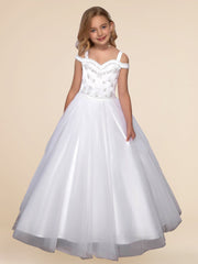 Lace A-Line Spaghetti Straps Sleeveless Flower Girl Dress-B500009