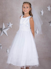 Lace A-Line Scoop Neck Sleeveless Flower Girl Dress-B500065