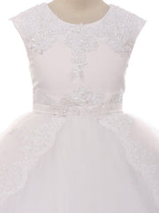 Lace A-Line Scoop Neck Sleeveless Flower Girl Dress-B500066