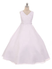 Lace A-Line Scoop Neck Sleeveless Flower Girl Dress-B500068