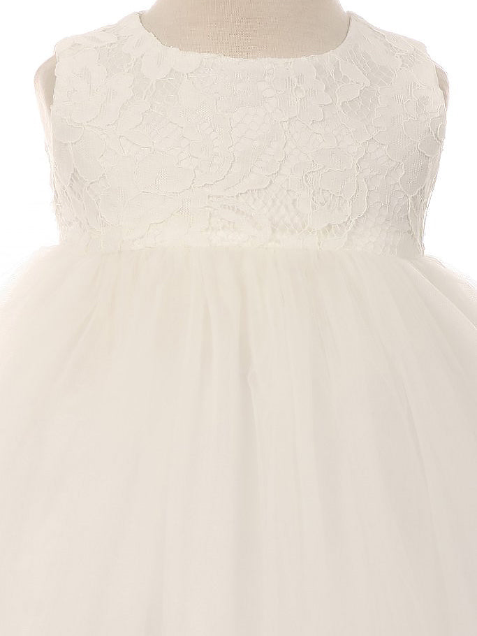Lace A-Line Scoop Neck Sleeveless Flower Girl Dress-B500072