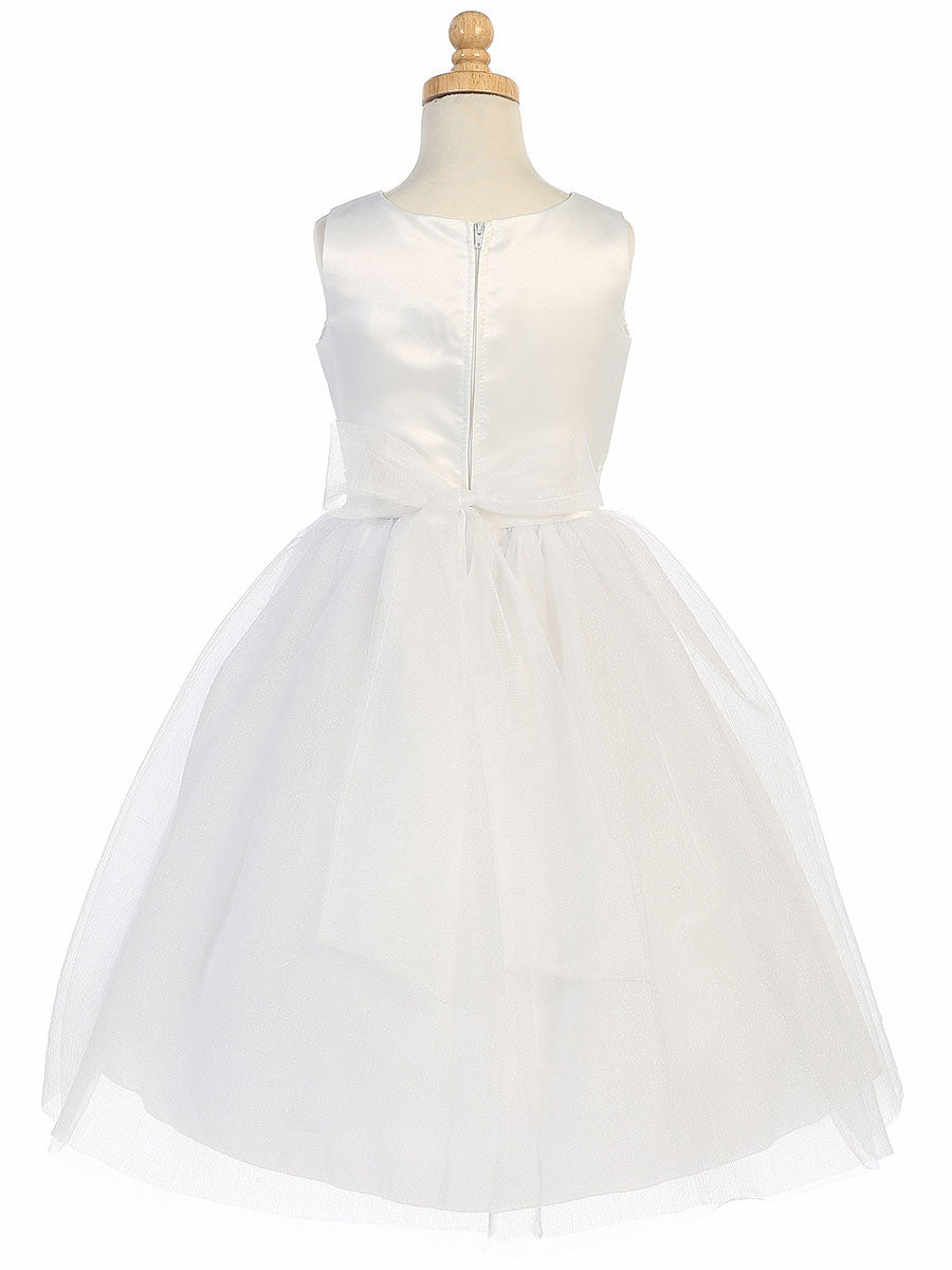 Lace A-Line Scoop Neck Sleeveless Flower Girl Dress-B500077