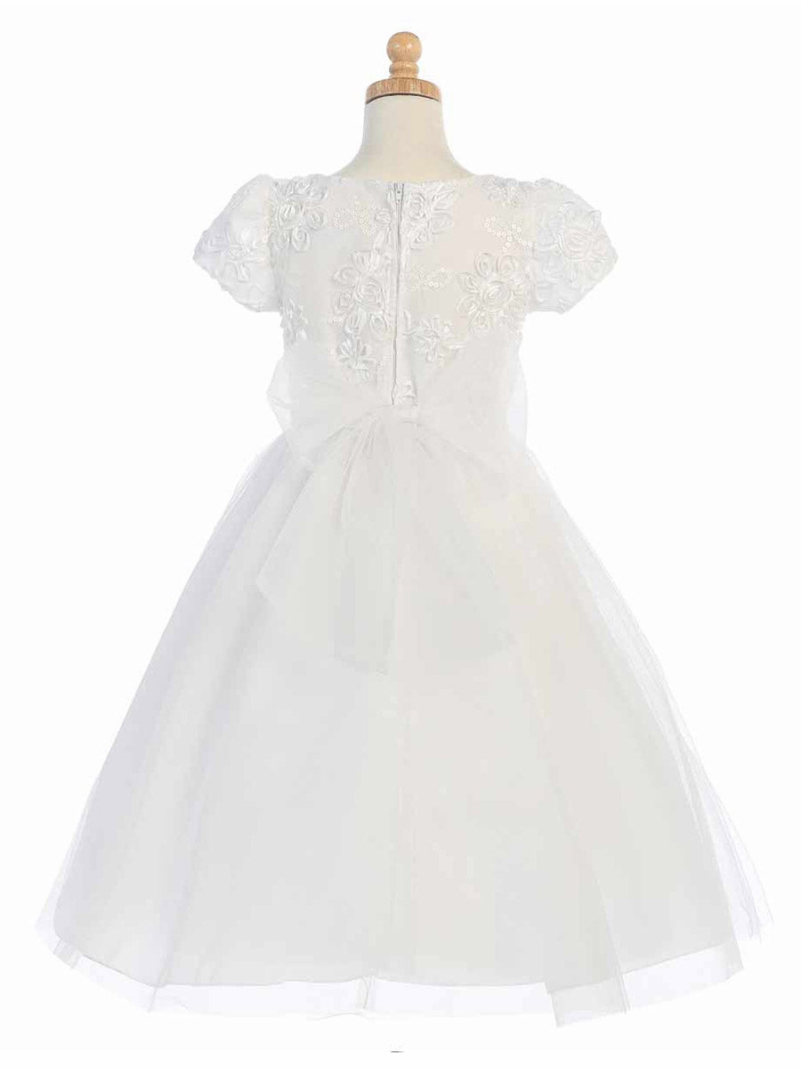 Lace A-Line Scoop Neck Sleeveless Flower Girl Dress-B500079