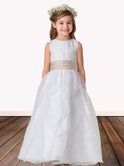 Lace Scoop Neck Sleeveless Flower Girl Dress