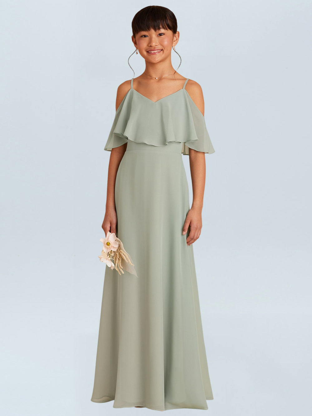 sage green juniors dress Long Formal Dress 5472bn by Blondie Nites Sage / 0 main image 0