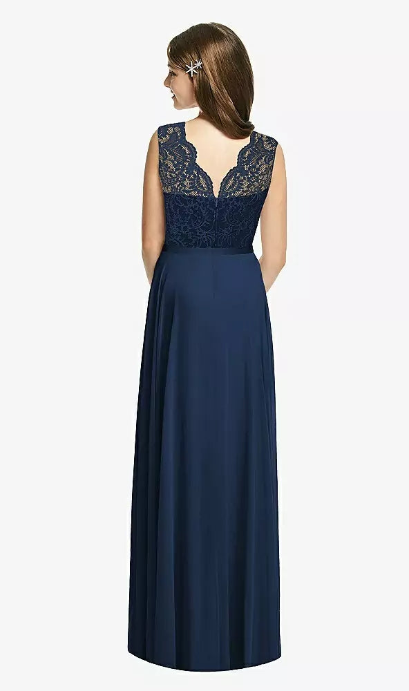 Chiffon V-Neck Sleeveless Junior Dress