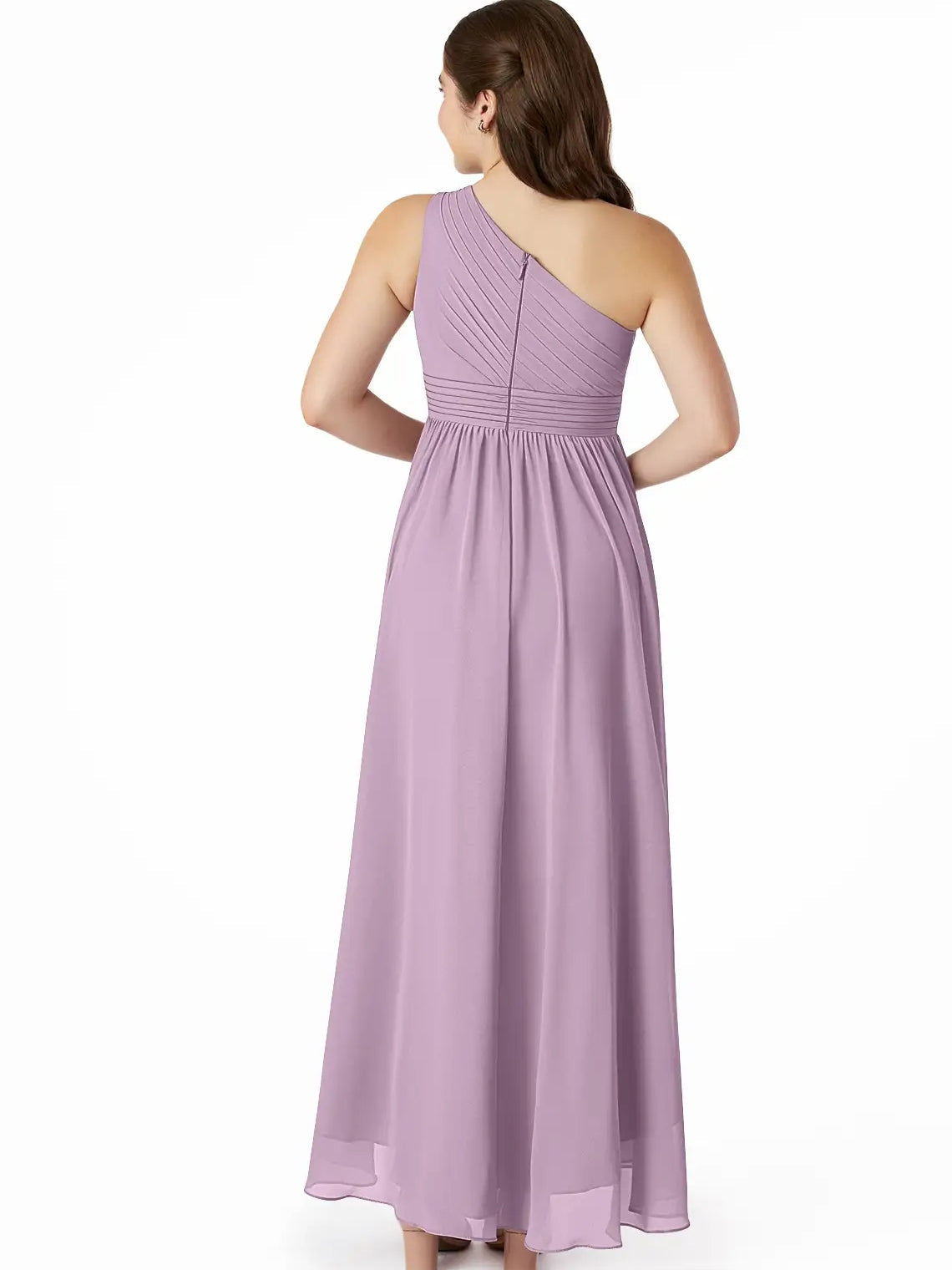 Chiffon V-Neck Sleeveless Junior Dress