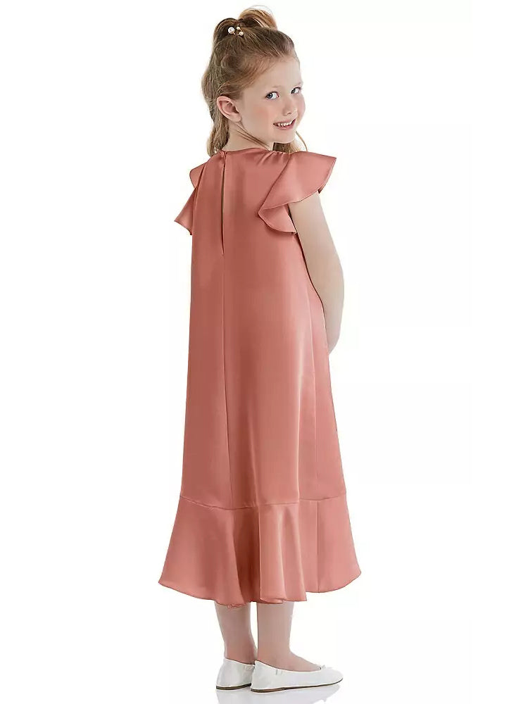 Chiffon V-Neck Sleeveless Junior Dress