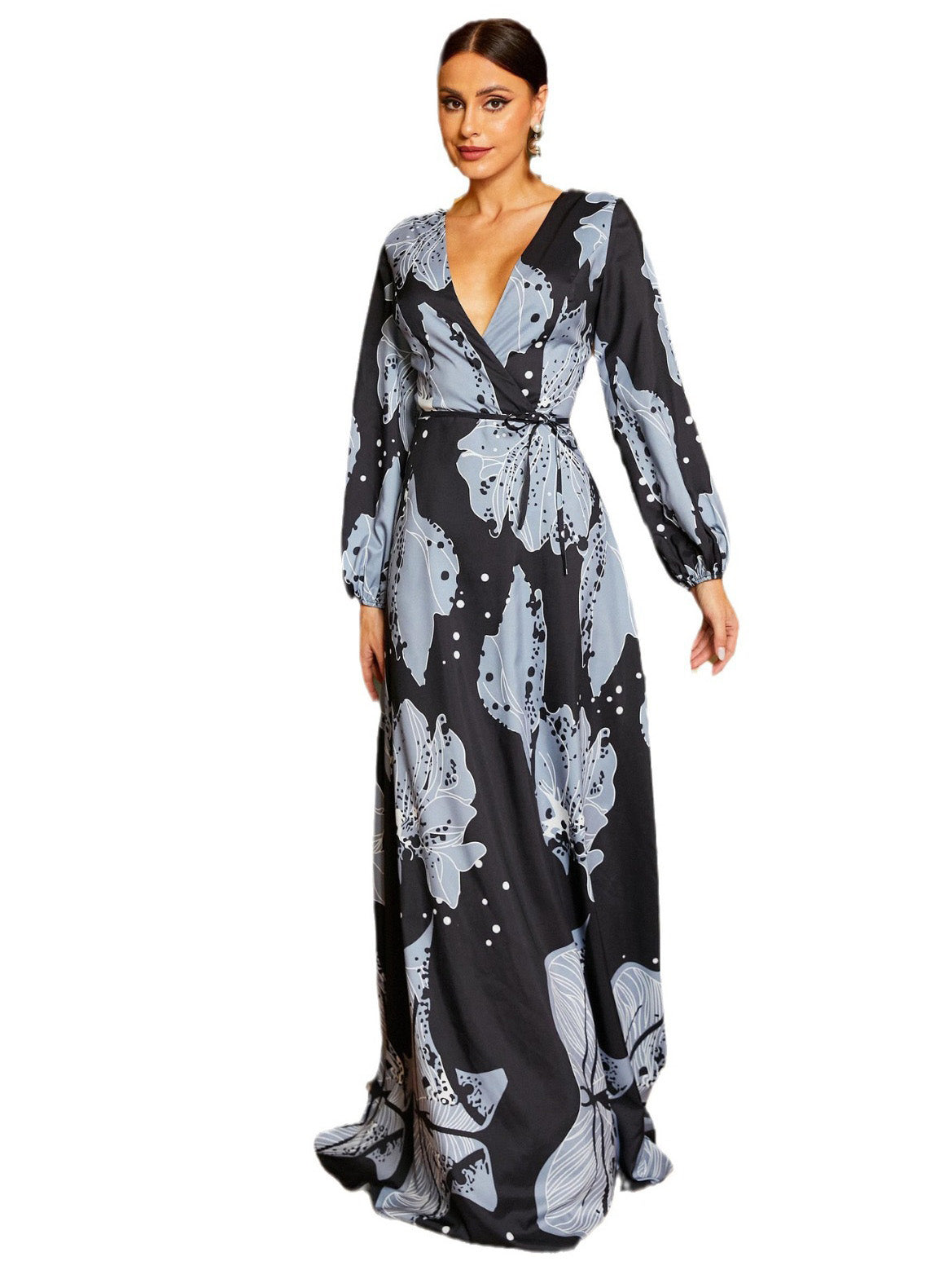 Velvet V-Neck Long Sleeves KF Bridal Velvet V-Neck Long Sleeves KF Bridal