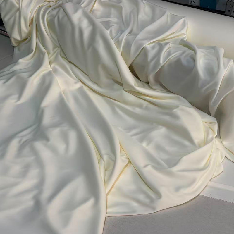White Wedding Backdrop Curtains Fabric D00001