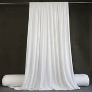 White Wedding Backdrop Curtains Fabric D00001
