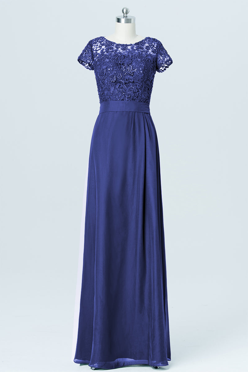 Lace Boat Neck Short Sleeves Bridesmaid Dress| Plus Size | 60+ Colors KF Bridal Lace Boat Neck Short Sleeves Bridesmaid Dress| Plus Size | 60+ Colors KF Bridal