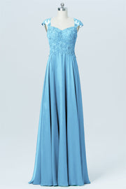 Lace Column Sweetheart Sleeveless Bridesmaid Dress-B03008