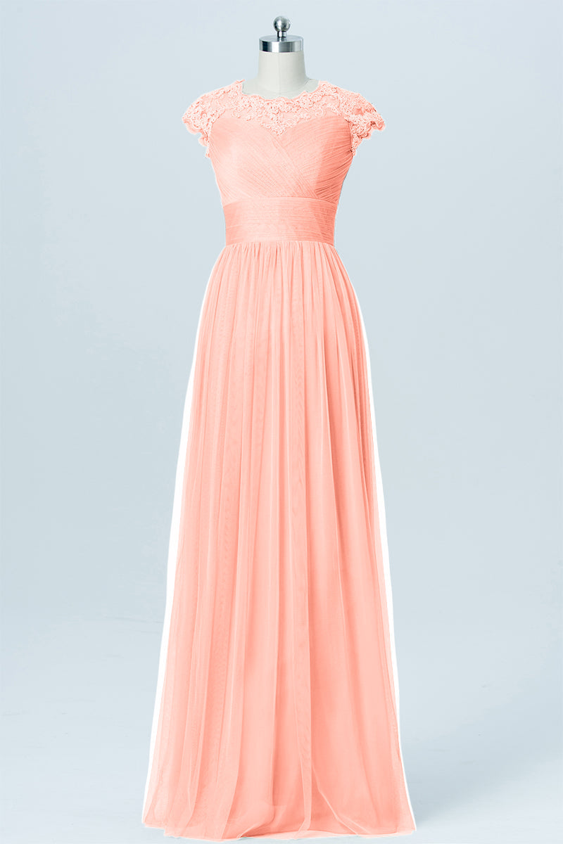 peach sherbet bridesmaid dresses Marcelle Dress - Peach Sorbet