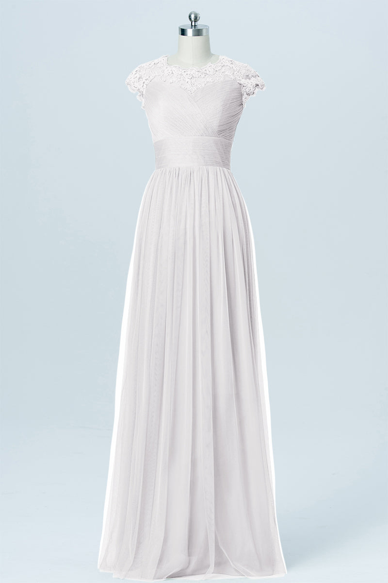 bridesmaid dress sheer neckline A Line Sheer Neck Ankle Length Velvet Bridesmaid Dresses