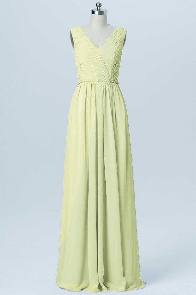 Chiffon V-Neck Sleeveless Bridesmaid Dress| Plus Size | 60+ Colors KF Bridal Chiffon V-Neck Sleeveless Bridesmaid Dress| Plus Size | 60+ Colors KF Bridal