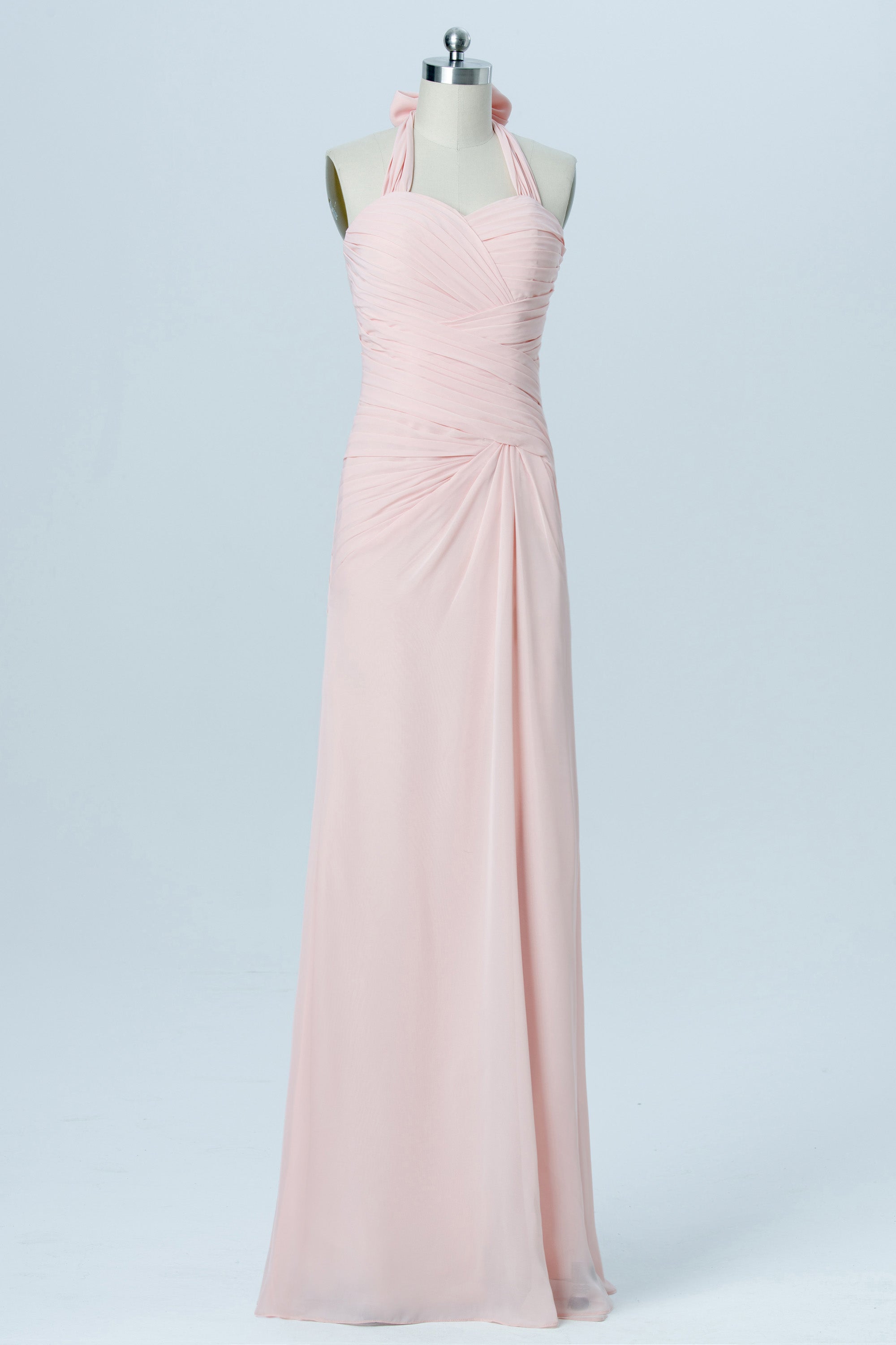 Chiffon V-Neck Sleeveless Bridesmaid Dress| Plus Size | 60+ Colors