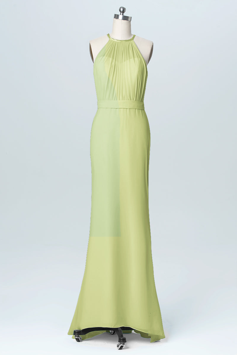 Chiffon Halter Sleeveless Bridesmaid Dress| Plus Size | 60+ Colors KF Bridal Chiffon Halter Sleeveless Bridesmaid Dress| Plus Size | 60+ Colors KF Bridal