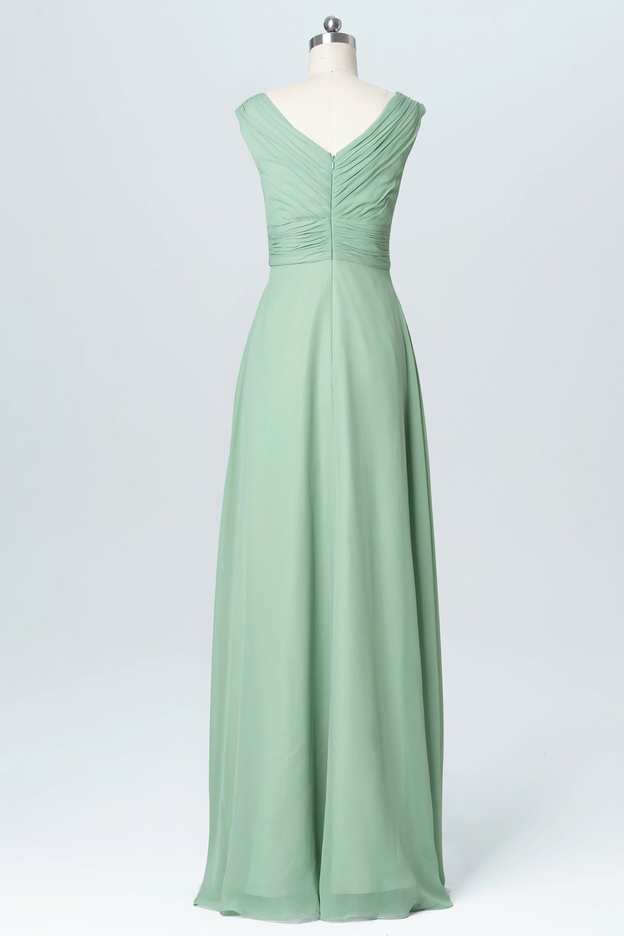 Chiffon Spaghetti Straps Sleeveless Bridesmaid Dress| Plus Size | 60+ Colors