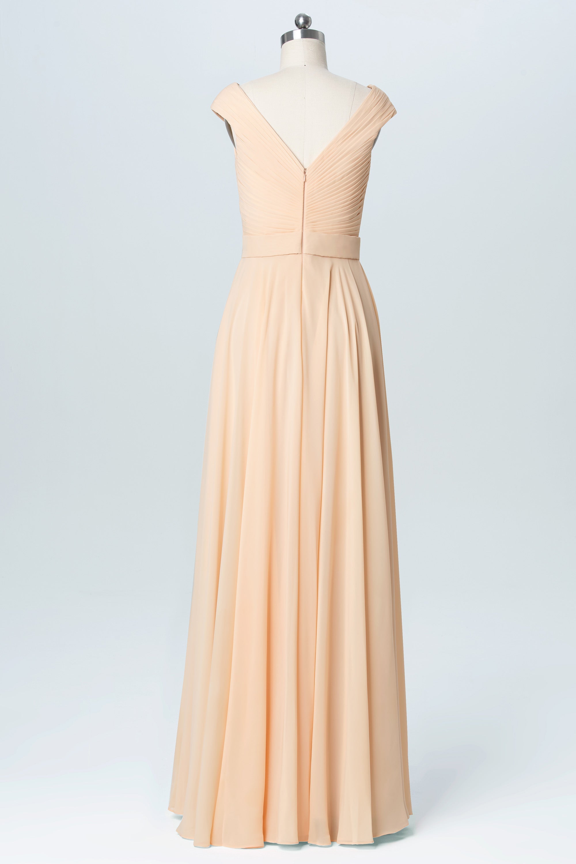 Chiffon Spaghetti Straps Sleeveless Bridesmaid Dress| Plus Size | 60+ Colors