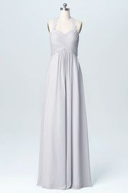 Lace Column Sweetheart Sleeveless Bridesmaid Dress-B03061