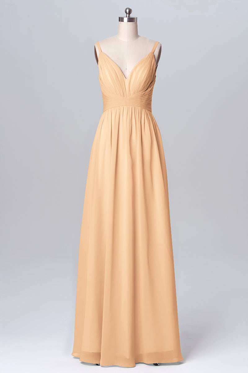 peach and gold bridesmaid dresses Peach Beige Bridesmaid Dresses