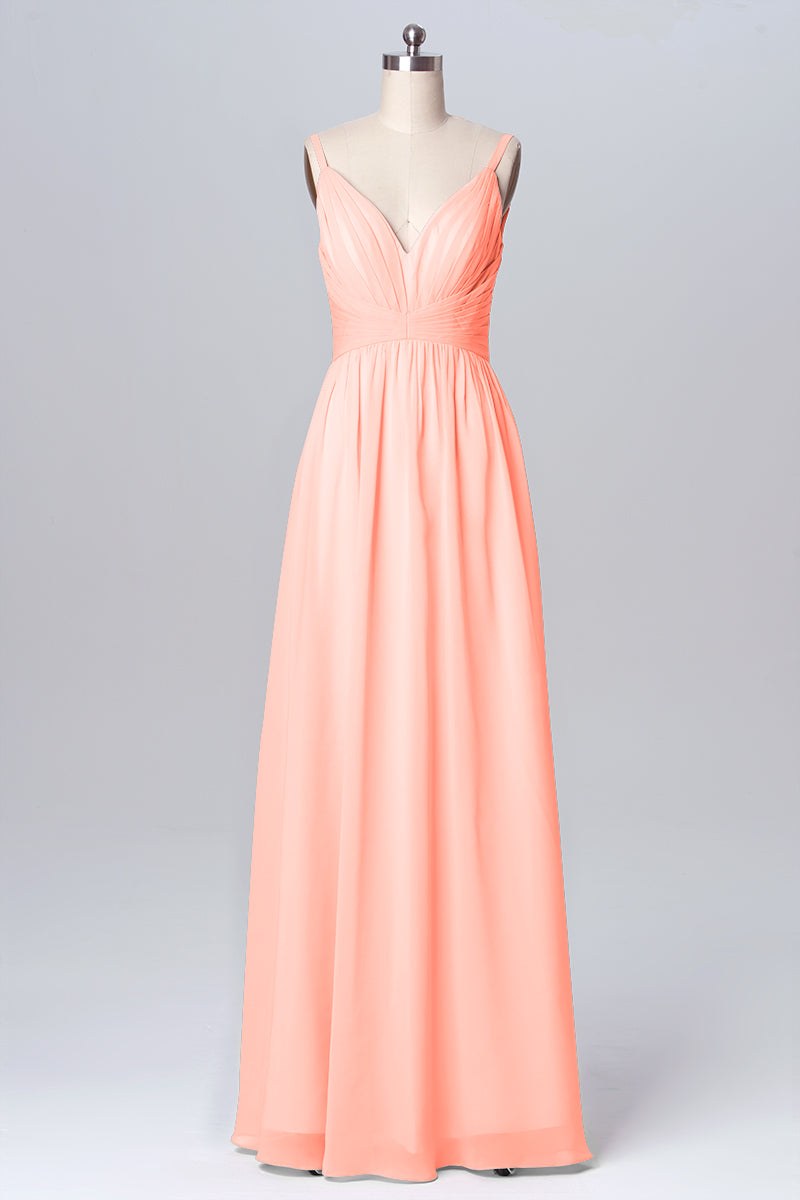 peach sherbet bridesmaid dresses Marcelle Dress - Peach Sorbet
