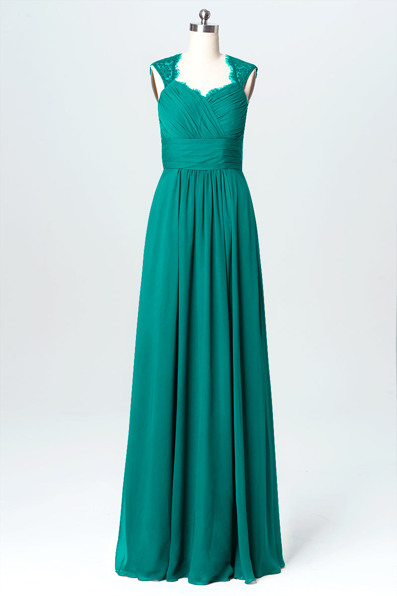 Lace Column Sweetheart Sleeveless Bridesmaid Dress-B03077