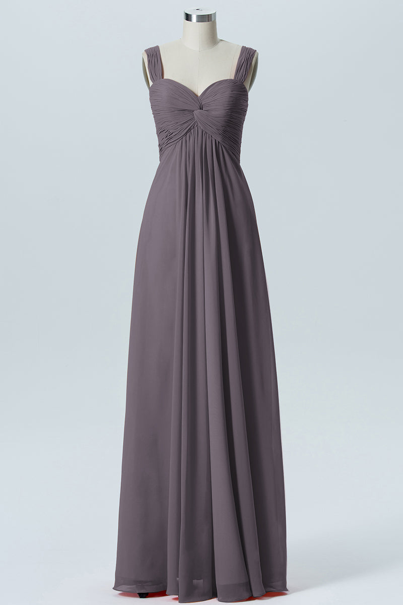 Charcoal Chiffon Bridesmaid Dresses