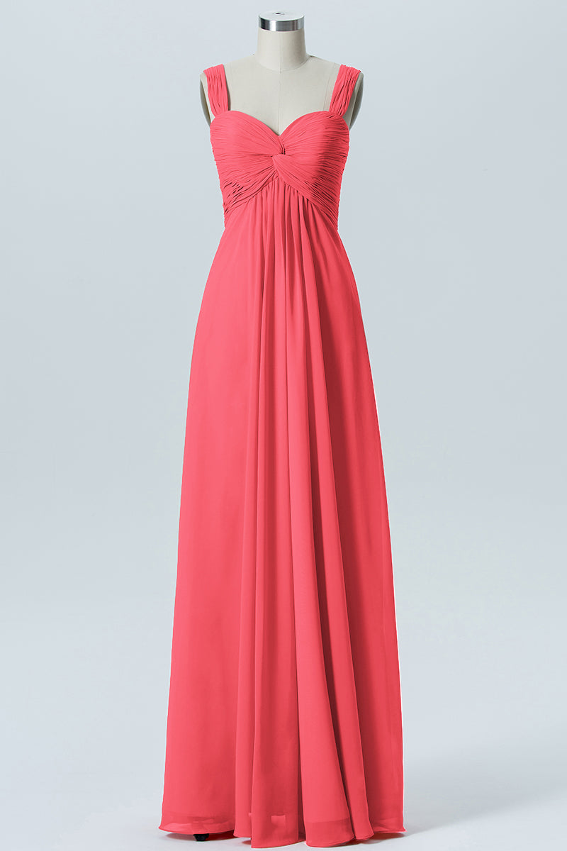 Chiffon Convertible Sleeveless Bridesmaid Dress| Plus Size