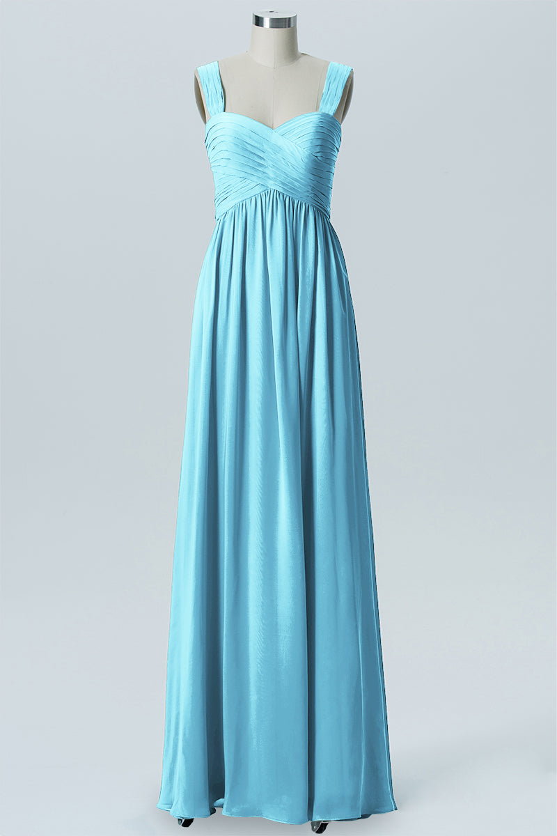 Chiffon Sweetheart Sleeveless Bridesmaid Dress| Plus Size