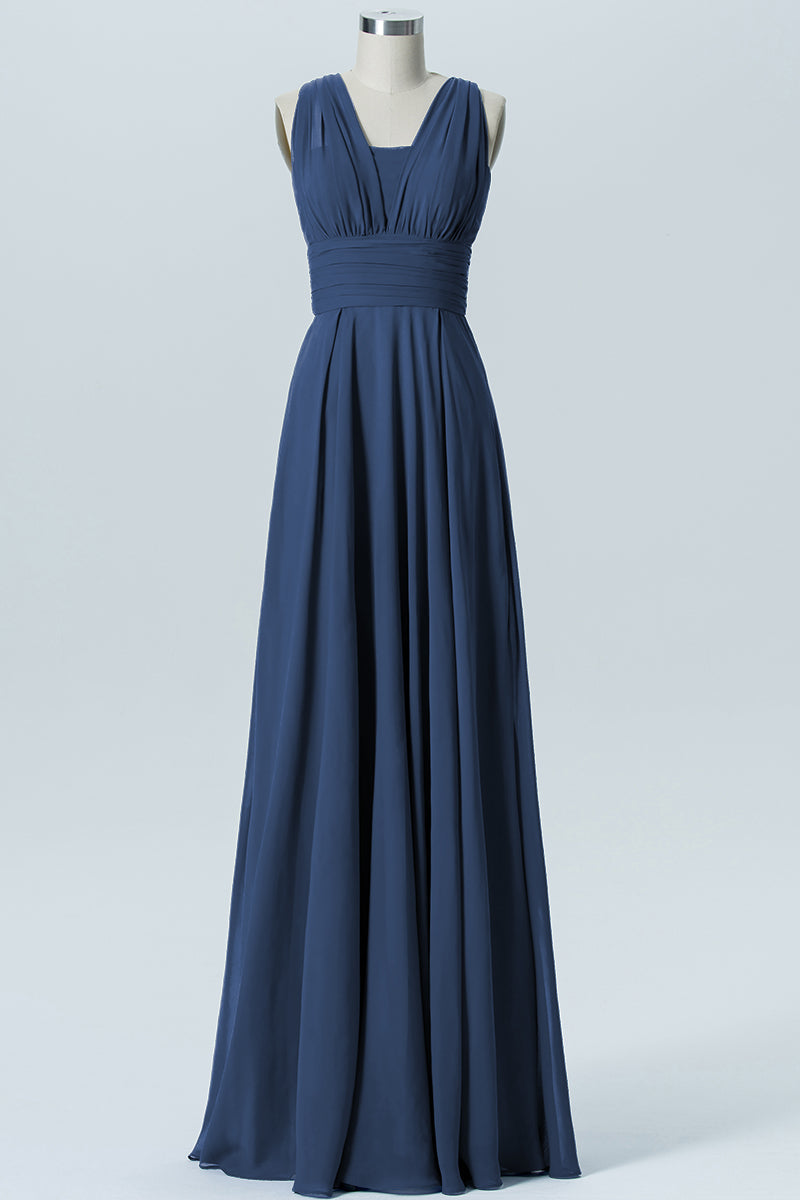 ★BAU by Bride And You★BELLAMY chiffon sleeveless dress★ A-Line/Princess Scoop Beading Sleeveless Long Chiffon Mother