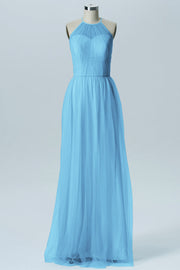 Tulle Column Sweetheart Sleeveless Bridesmaid Dress-B08080