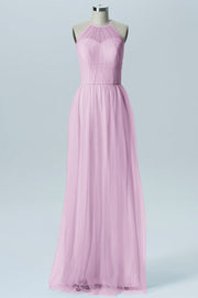 Tulle Column Sweetheart Sleeveless Bridesmaid Dress-B08080